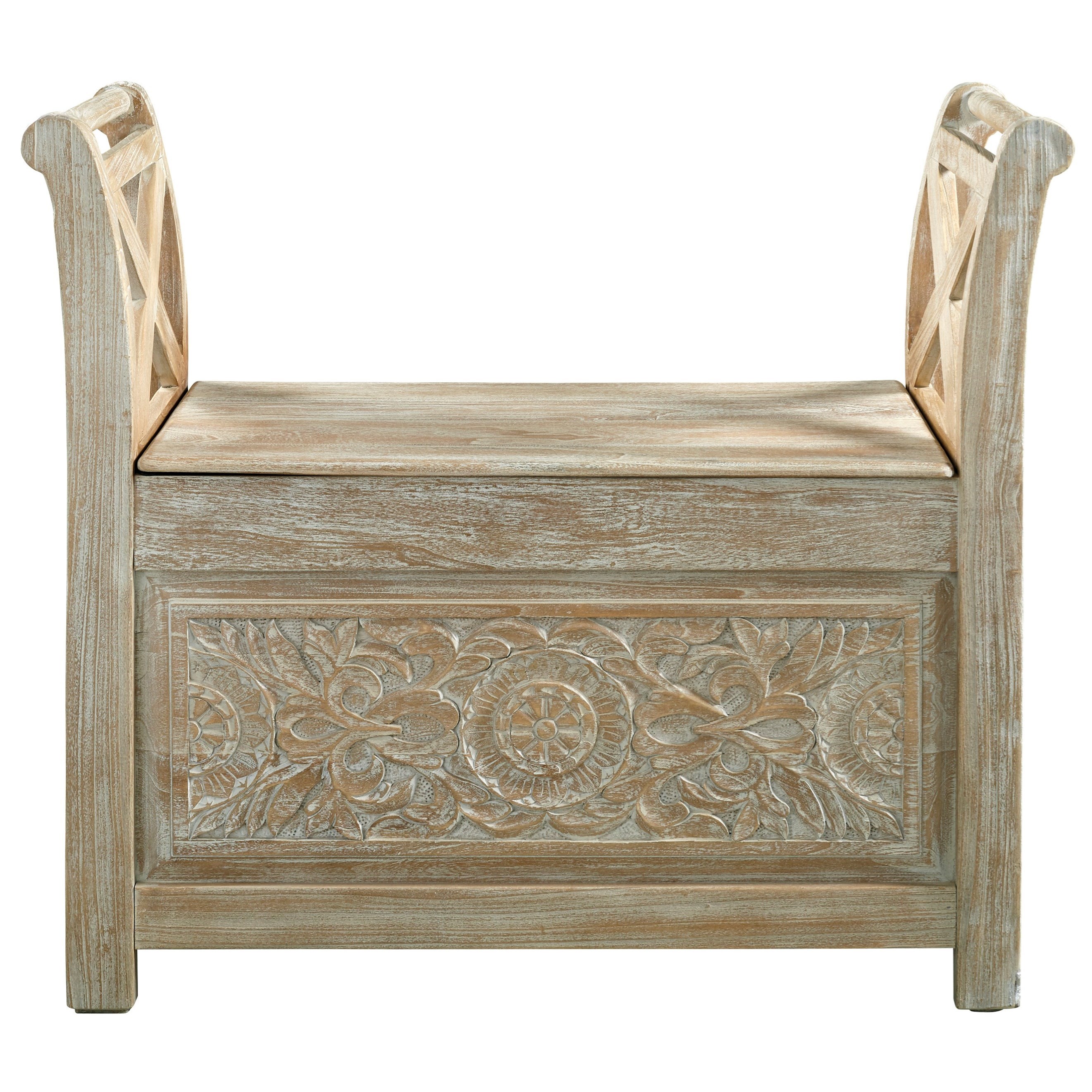 Signature Design by Ashley Fossil Ridge Storage Accent Bench with